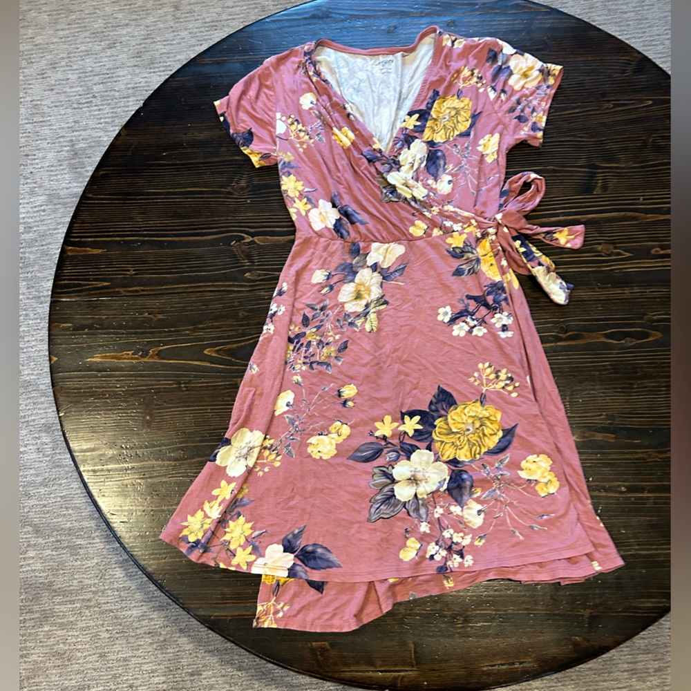 Alya Faux Wrap Dress